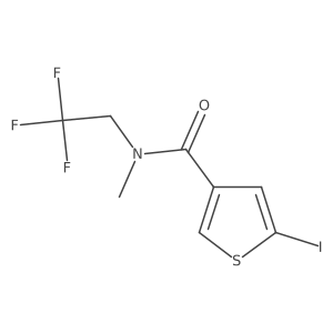 5-iodo-N-methyl-N-(2,2,2-trifluoroethyl)thiophene-3-carboxamide结构式