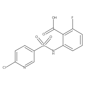 2-(6-Chloropyridine-3-sulfonamido)-6-fluorobenzoic acid结构式