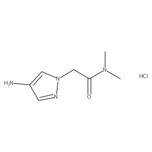 2-(4-Amino-pyrazol-1-yl)-N,N-dimethyl-acetamide hydrochloride结构式