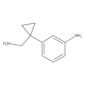 3-[1-(Aminomethyl)cyclopropyl]aniline结构式