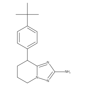 [1,2,4]Triazolo[1,5-a]pyridin-2-amine, 8-[4-(1,1-dimethylethyl)phenyl]-5,6,7,8-tetrahydro-结构式