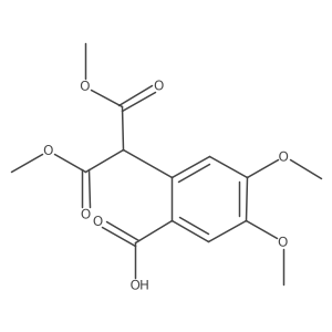 2-(1,3-Dimethoxy-1,3-dioxopropan-2-yl)-4,5-dimethoxybenzoic acid结构式