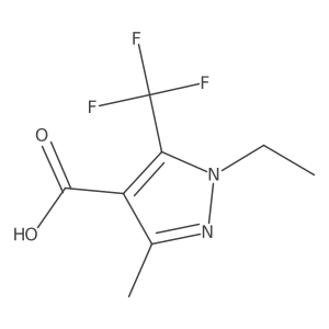 1-ethyl-3-methyl-5-(trifluoromethyl)-1H-pyrazole-4-carboxylic acid Structure