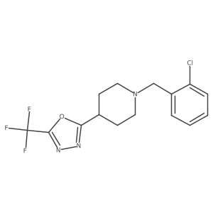 2-(1-(2-Chlorobenzyl)piperidin-4-yl)-5-(trifluoromethyl)-1,3,4-oxadiazole结构式