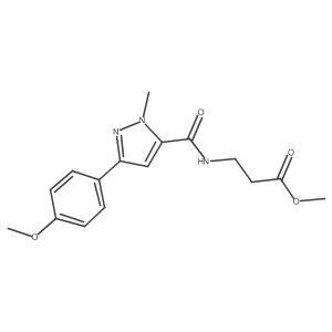 methyl 3-({[3-(4-methoxyphenyl)-1-methyl-1H-pyrazol-5-yl]carbonyl}amino)propanoate结构式