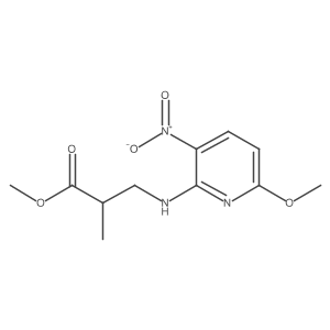 Methyl-3-((6-methoxy-3-nitropyridin-2-yl)amino)-2-methylpropanoate结构式