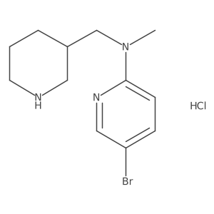 5-bromo-N-methyl-N-(piperidin-3-ylmethyl)pyridin-2-amine hydrochloride结构式