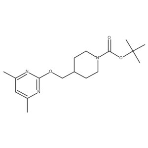tert-Butyl 4-(((4,6-dimethylpyrimidin-2-yl)oxy)methyl)piperidine-1-carboxylate Structure