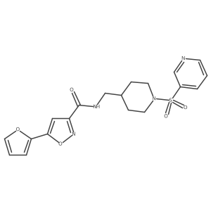 5-(furan-2-yl)-N-((1-(pyridin-3-ylsulfonyl)piperidin-4-yl)methyl)isoxazole-3-carboxamide Structure