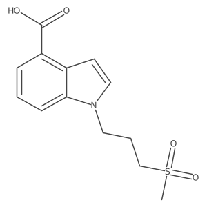 1-(3-Methylsulfonylpropyl)indole-4-carboxylic acid结构式