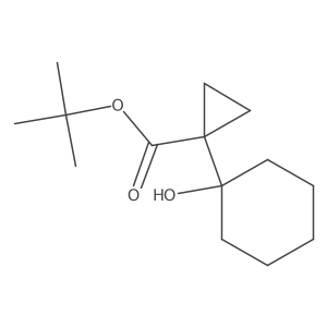 Cyclopropanecarboxylic acid, 1-(1-hydroxycyclohexyl)-, 1,1-dimethylethyl ester结构式