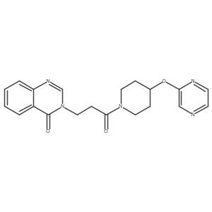 3-(3-oxo-3-(4-(pyrazin-2-yloxy)piperidin-1-yl)propyl)quinazolin-4(3H)-one结构式