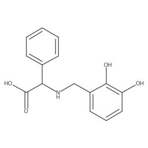 2-{[(2,3-Dihydroxyphenyl)methyl]amino}-2-phenylacetic acid Structure