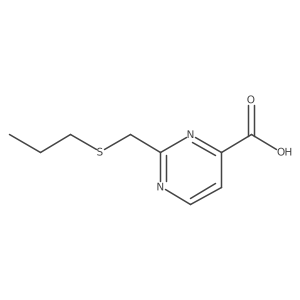 2-[(Propylsulfanyl)methyl]pyrimidine-4-carboxylic acid Structure