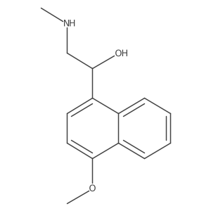 1-(4-Methoxynaphthalen-1-yl)-2-(methylamino)ethan-1-ol结构式