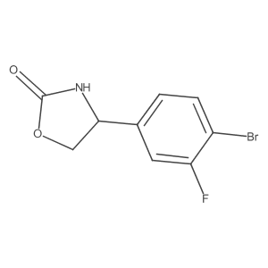 4-(4-Bromo-3-fluorophenyl)-1,3-oxazolidin-2-one结构式