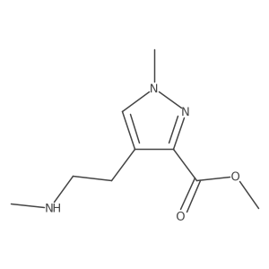 methyl 1-methyl-4-[2-(methylamino)ethyl]-1H-pyrazole-3-carboxylate结构式