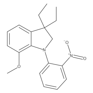 3,3-Diethyl-7-methoxy-1-(2-nitrophenyl)indoline Structure