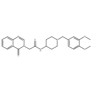 N-[1-(3,4-dimethoxybenzyl)piperidin-4-yl]-2-(4-oxoquinazolin-3(4H)-yl)acetamide结构式
