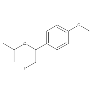 1-[2-Iodo-1-(propan-2-yloxy)ethyl]-4-methoxybenzene Structure