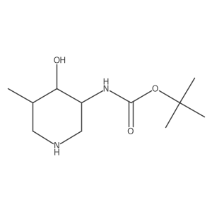 tert-Butyl ((3R,4R,5S)-4-hydroxy-5-methylpiperidin-3-yl)carbamate结构式