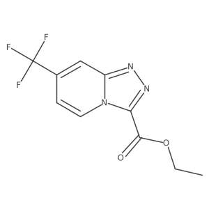 Ethyl 7-(trifluoromethyl)-[1,2,4]triazolo[4,3-a]pyridine-3-carboxylate结构式