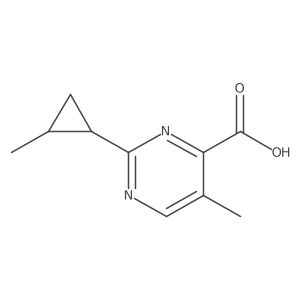 5-Methyl-2-(2-methylcyclopropyl)pyrimidine-4-carboxylic acid Structure