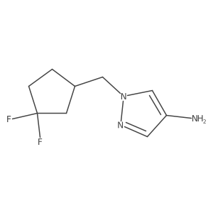 1-[(3,3-Difluorocyclopentyl)methyl]-1H-pyrazol-4-amine结构式