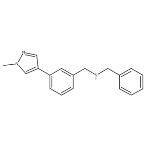 Benzyl-[3-(1-methyl-1H-pyrazol-4-yl)-benzyl]-amine结构式