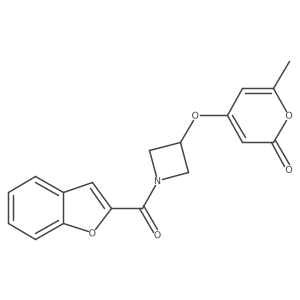 4-((1-(benzofuran-2-carbonyl)azetidin-3-yl)oxy)-6-methyl-2H-pyran-2-one结构式