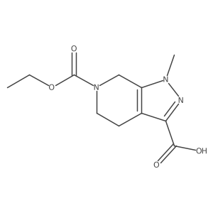 6-(ethoxycarbonyl)-1-methyl-1H,4H,5H,6H,7H-pyrazolo[3,4-c]pyridine-3-carboxylic acid Structure