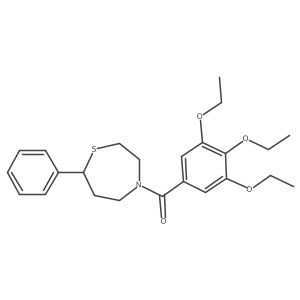 (7-Phenyl-1,4-thiazepan-4-yl)(3,4,5-triethoxyphenyl)methanone结构式