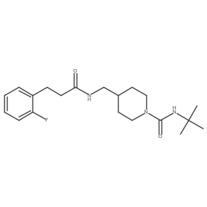 N-(tert-butyl)-4-((3-(2-fluorophenyl)propanamido)methyl)piperidine-1-carboxamide Structure