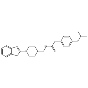 N-((1-(benzo[d]oxazol-2-yl)piperidin-4-yl)methyl)-2-(4-(isopropylthio)phenyl)acetamide Structure