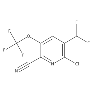 6-Chloro-5-(difluoromethyl)-3-(trifluoromethoxy)picolinonitrile Structure