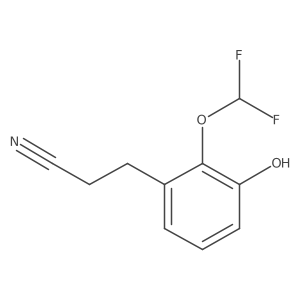 2-(Difluoromethoxy)-3-hydroxyphenylpropanenitrile Structure