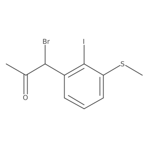 1-Bromo-1-(2-iodo-3-(methylthio)phenyl)propan-2-one Structure