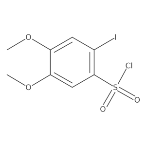 2-Iodo-4,5-dimethoxybenzene-1-sulfonyl chloride Structure