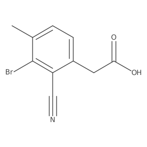 3-Bromo-2-cyano-4-methylphenylacetic acid Structure