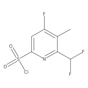 2-(Difluoromethyl)-4-fluoro-3-methylpyridine-6-sulfonyl chloride结构式