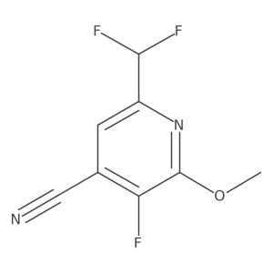 6-(Difluoromethyl)-3-fluoro-2-methoxyisonicotinonitrile Structure