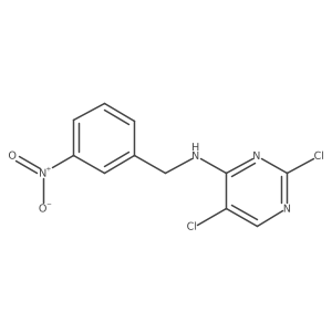 2,5-dichloro-N-[(3-nitrophenyl)methyl]pyrimidin-4-amine结构式
