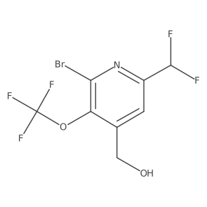 (2-Bromo-6-(difluoromethyl)-3-(trifluoromethoxy)pyridin-4-yl)methanol Structure