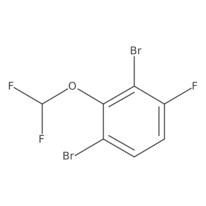 1,3-Dibromo-2-difluoromethoxy-4-fluorobenzene Structure