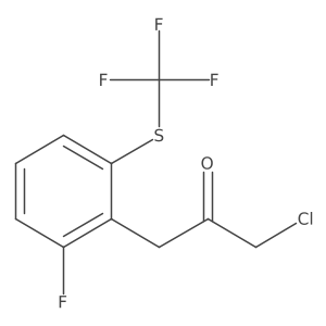 1-Chloro-3-(2-fluoro-6-(trifluoromethylthio)phenyl)propan-2-one Structure