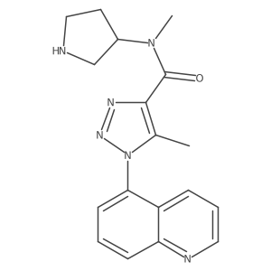 N,5-dimethyl-N-(pyrrolidin-3-yl)-1-(quinolin-5-yl)-1H-1,2,3-triazole-4-carboxamide结构式