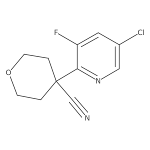 4-(5-Chloro-3-fluoropyridin-2-yl)oxane-4-carbonitrile结构式