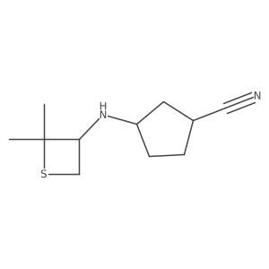 3-((2,2-Dimethylthietan-3-yl)amino)cyclopentane-1-carbonitrile Structure