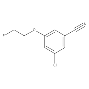 3-Chloro-5-(2-fluoroethoxy)benzonitrile Structure
