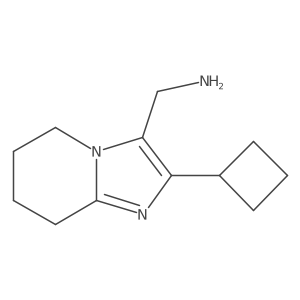 {2-cyclobutyl-5H,6H,7H,8H-imidazo[1,2-a]pyridin-3-yl}methanamine结构式